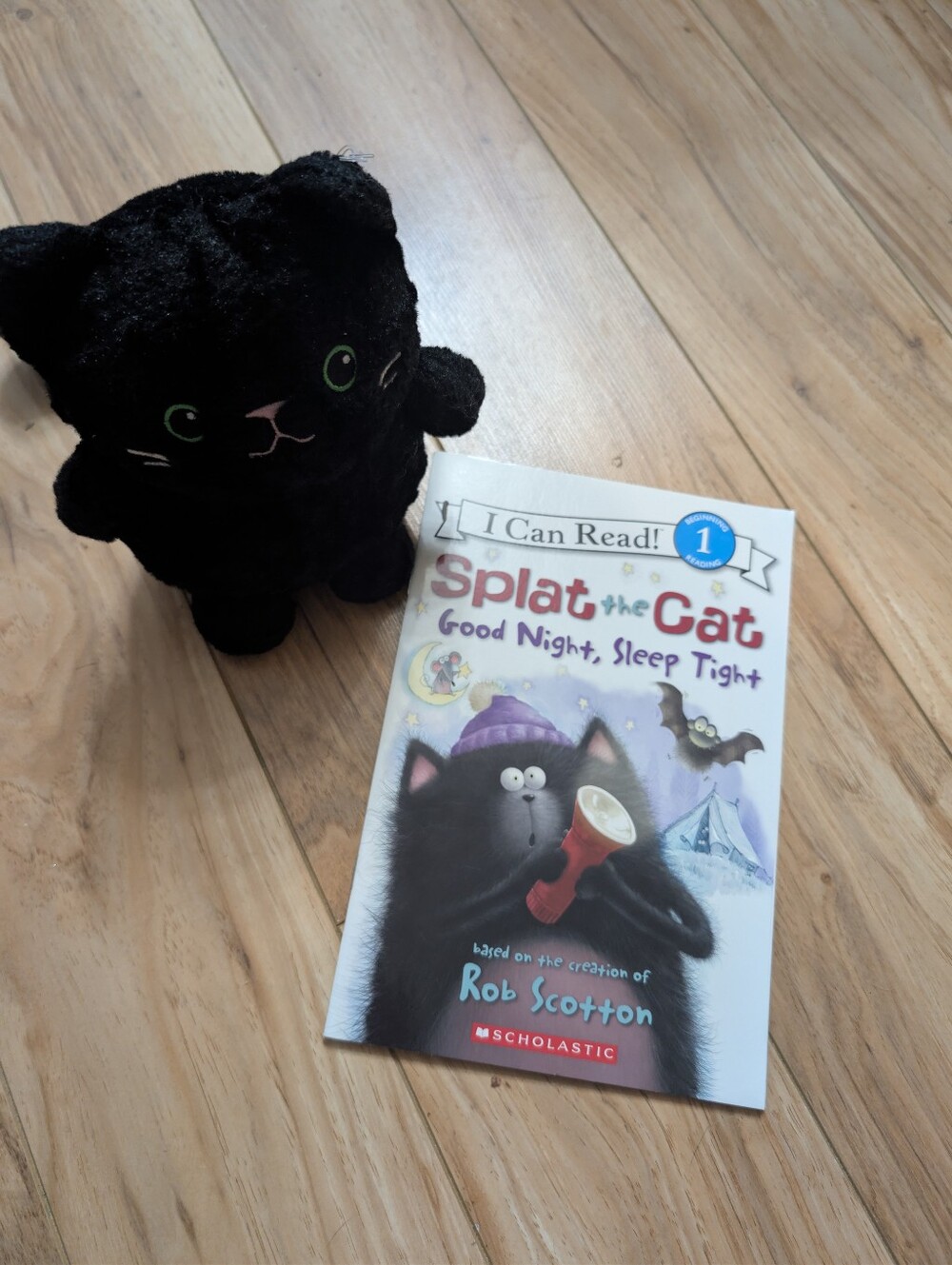 Splat the Cat Plush + I Can Read! Book Bundle: Good Night, Sleep Tight